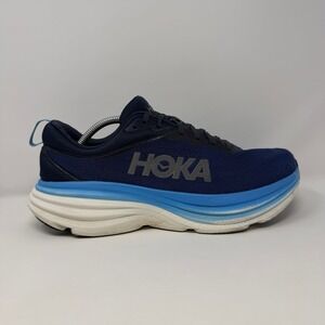 Hoka One One Bondi 8 Men's 12 Medium D Outer Space Blue Running Shoes Sneakers